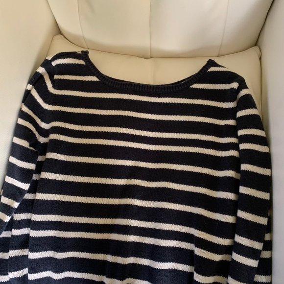 Bianca Nygard, Sweater 100% cotton, Size 10-12, M, Blue & White. - Picture 5 of 7